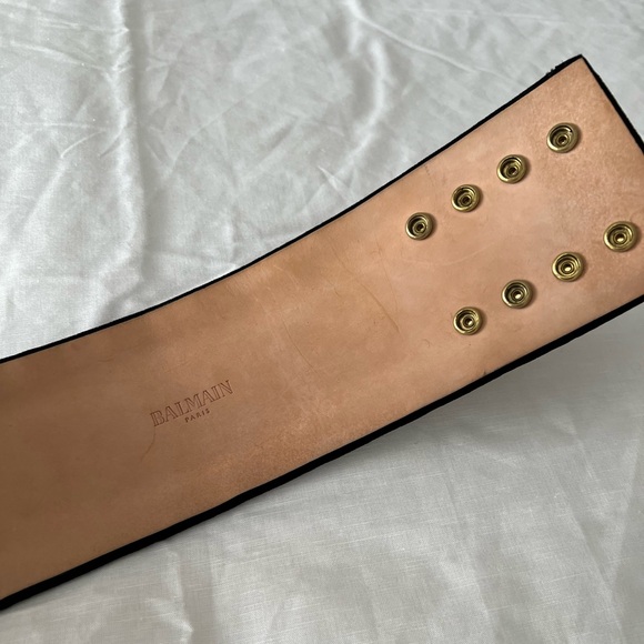 Balmain Velvet Leather Waist Belt – 100% Authentic - Picture 6 of 13